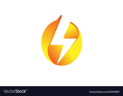 Thunderbolt logo Royalty Free Vector Image - VectorStock