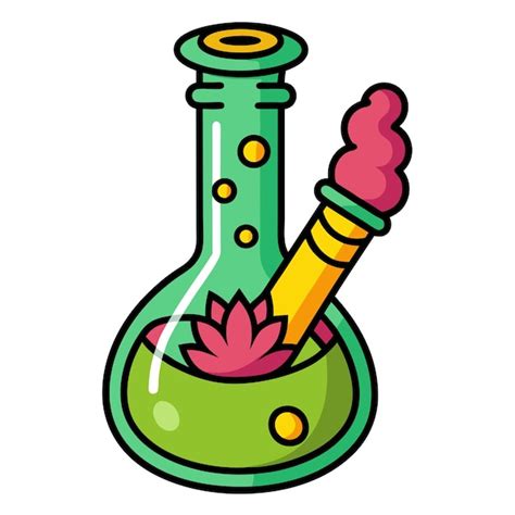 Doodle bong clip art and Vector Design With a White Background ...