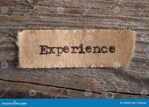 Experience Word Written On Wood Block Experience Text On Table