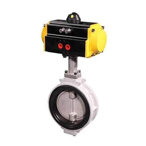 COVNA Aluminum Alloy Wafer Pneumatic Operated Butterfly Valve