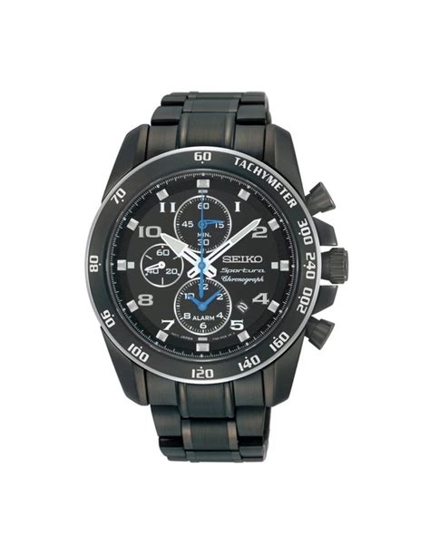 Montre Homme Seiko Sportura Snae77 Acier Noire Achetez Au Meille