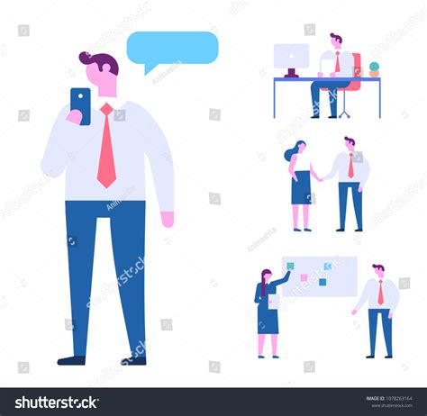 Business People Flat Vector Illustration Isolated Stock Vector (Royalty Free) 1078263164