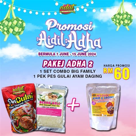 Pakej Adha Aidiladha Nasi Dagang Atas Tol Shopee Malaysia