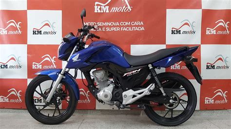 Honda Cg Fan Azul Km Motos Sua Loja De Motos Semi Novas