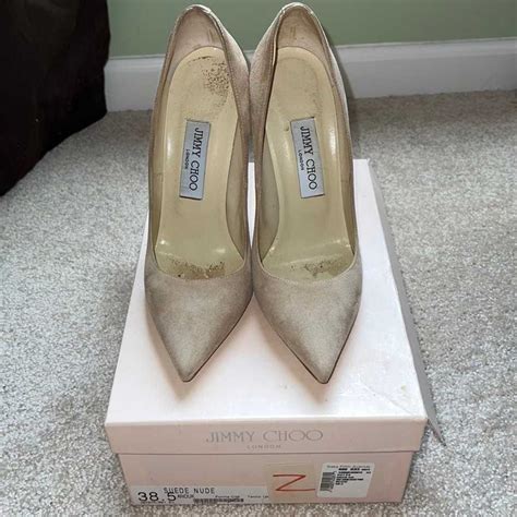 Jimmy Choo Anouk Suede Nude 120mm 38 5 Gem