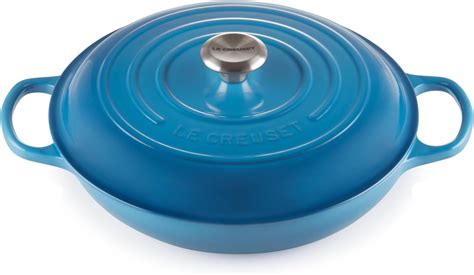 Le Creuset Cocotte Peu Profonde Avec Couvercle En Fonte Maill E