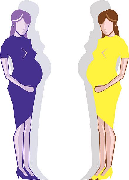 Pregnant Woman Holding Belly Backgrounds Illustrations Royalty Free