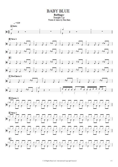 Baby Blue Tab by Badfinger (Guitar Pro) - Full Score | mySongBook