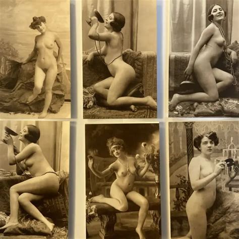 X Vintage Nude Lady Risque Naked Edwardian French Lady Postcards Free