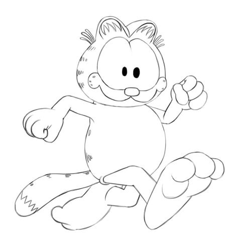 Coloriage garfield courant Dessin gratuit à imprimer