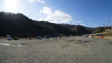 宿泊キャンプも可能な無料の”野営地”「中津川河川敷」 バイク乗りの絵日記