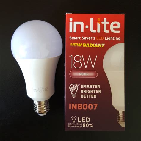 Lampu Led Inlite 18w Watt Bulb Putih Daylight And Kuning Warm White