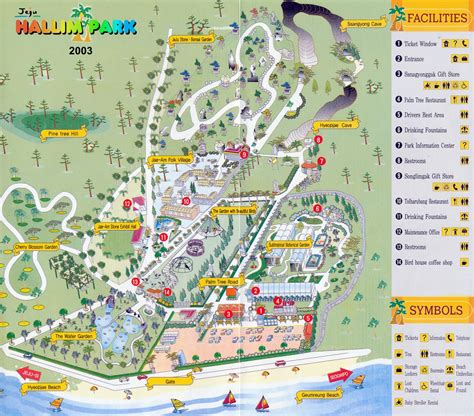 Map of Hallim Park - 2003