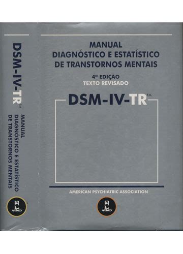 Sebo do Messias Livro DSM IV TR Manual Diagnóstico e Estatístico de