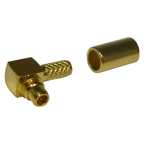 Rmx 9010 1a Rf Industries Right Angle Mmcx Male Crimp Connector For