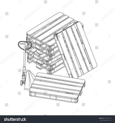 Hand Pallet Jack Lift Manual Forklift Stock Vector (Royalty Free ...