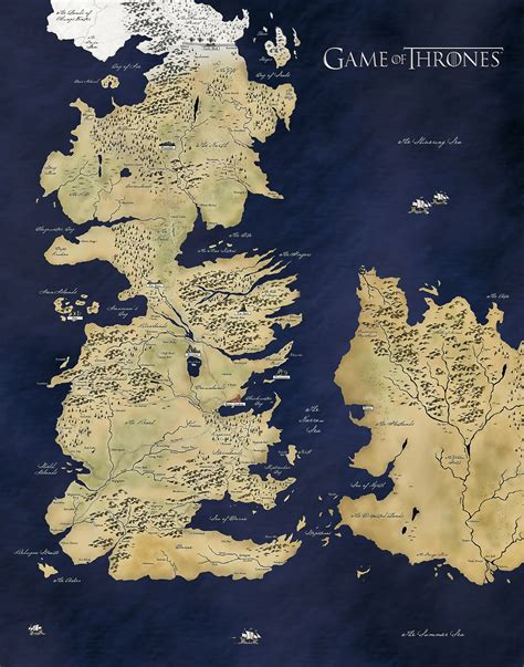 Game of Thrones Map, Westeros Map, Winterfell Map, GOT Map, Map of Westeros and Essos, Game of ...