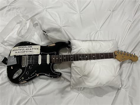 1993 Fender Kurt Cobain Vandalism Stratocaster Reverb