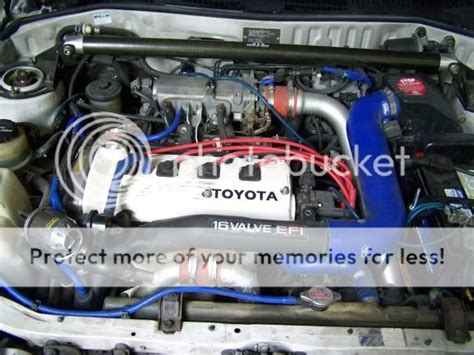 Toyota starlet gt turbo engine bay