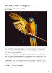 Theparrotsinfo.com blue and gold macaw wingspan