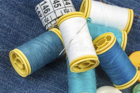 Tailor Materials Colorful Sewing Threads Various Threads Stock Image