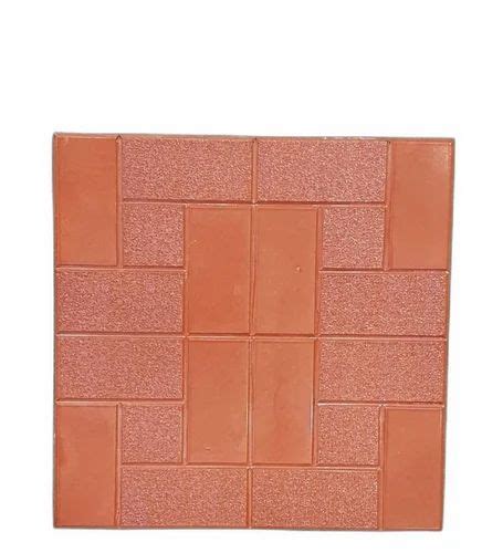 Cement Red Square Parking Tile Thickness Mm Size X Inch At Rs