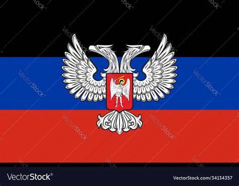 Flag donetsk peoples republic ukraine Royalty Free Vector