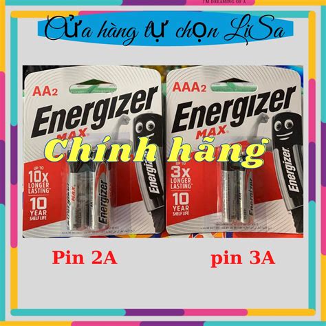 Pin Energizer Max Aa2 Aaa2 15v Chính Hãng Vỉ 2 Viên Shopee Việt Nam