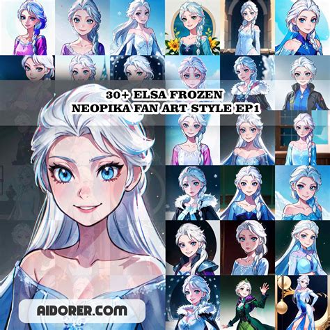 Elsa Frozen Disney Neopika Fan Art Style Ep Aidorer Digital Art