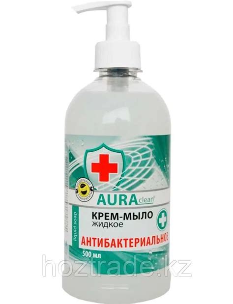 Жидкое мыло "Аура" Антибактериальное 500мл с дозатором купить в Астане ...
