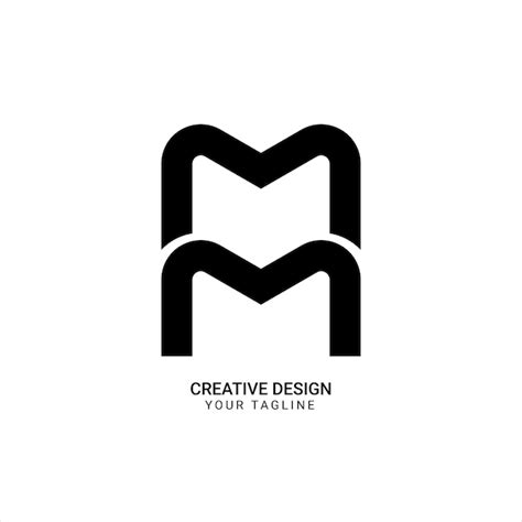 Premium Vector Creative Am Or Mm Letter Minimal Line Art Initial