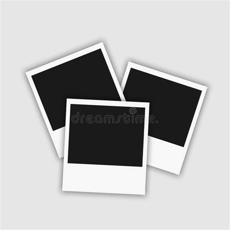 Polaroid Photo Frame Template Stack Of Blank Polaroid Photos Stock