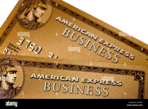 Credit cards, American Express, Amex, Gold Business Card Stock Photo ...