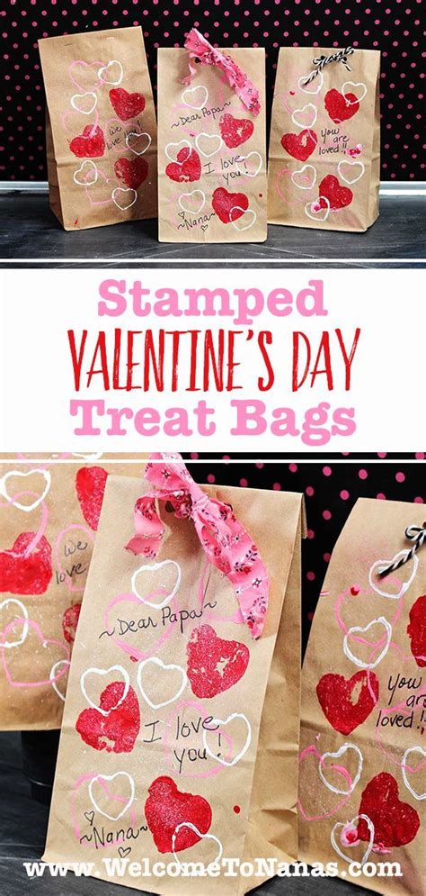 Stamped Valentine S Day Treat Bags Welcome To Nana S Valentines Day