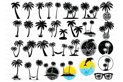 Island Svg Sunset Svg Tropical Svg Summer Svg Clipart Eps Ai Dxf  Png Beach Svg Palm Tree Svg