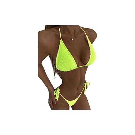 Orandesigne Costume Da Bagno Donna Micro Bikini String Brasiliana Mini