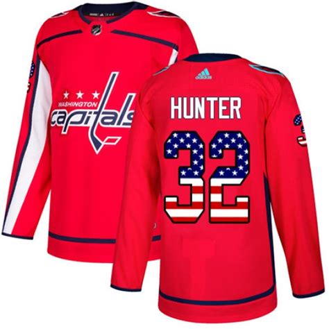 Authentic Adidas Youth Dale Hunter Washington Capitals USA Flag Fashion ...