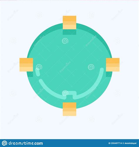 Icon Draw Circle Related To Graphic Design Tools Symbol Flat Style