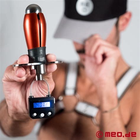 Acheter Plug Anal Verrouillable Avec Cadenas Minuterie Chez Meo