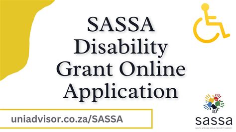 Sassa Disability Grant Online Application Process