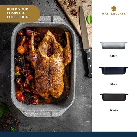 Masterclass Large Roasting Tin With Handles Ombre Grey Cookserveenjoy