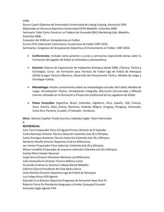 CV OCTAVIO ENRIQUE RIVERA BARROS SOCCER COACH PDF Descarga Gratuita