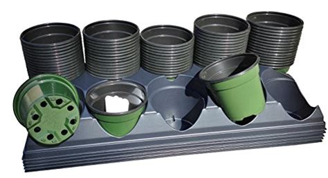 75 Seed Pots 4 5 Inch Pots And 5 Seed Trays Seed Transplant Trays For Growing Seedlings