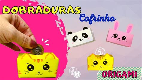 Como Fazer Um Cofrinho De Papel Origami Diy Paper Piggy Bank