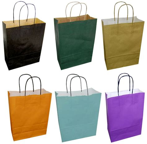 320mm X 120mm X 410mm Twisted Handle Kraft Paper Carrier Bags Packs Of 20 Packaging Shack