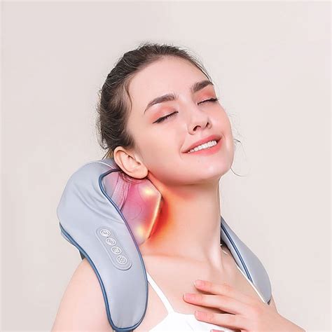 Yangcyy Warm Wireless Neck And Shoulder Massager Portable Electric Shiatsu Massage With Heat