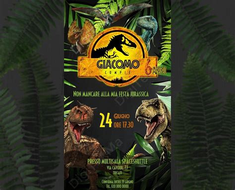 Invitaci N Digital Cumplea Os Jurassic World Domination Etsy M Xico