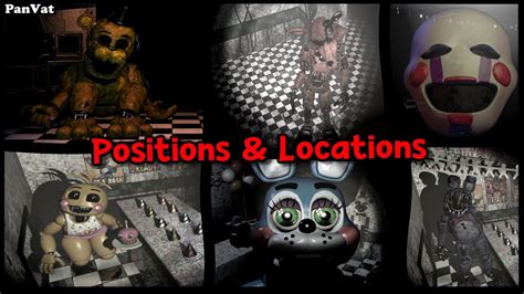 Five Nights At Freddys 2 All Animatronics Positions And Locations