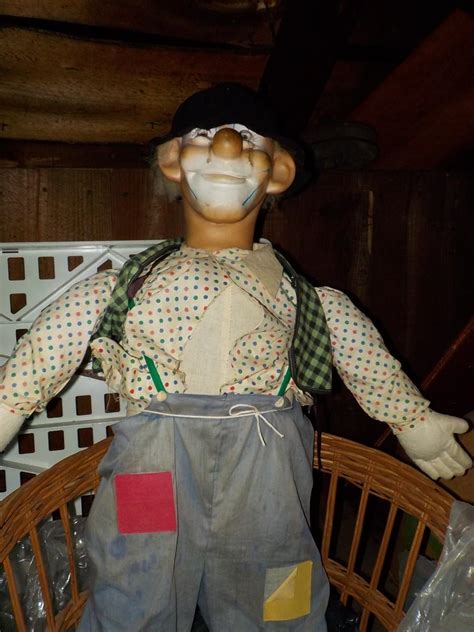 1900 S Life Size Clown Doll In Basket