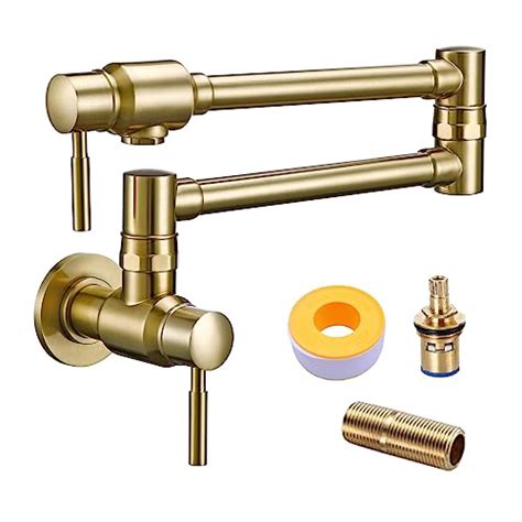 BAGNOLUX Traditional Wall Mounted Single Hole Pot Filler Faucet Gold